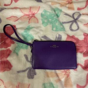 Purple Coach Wristlet